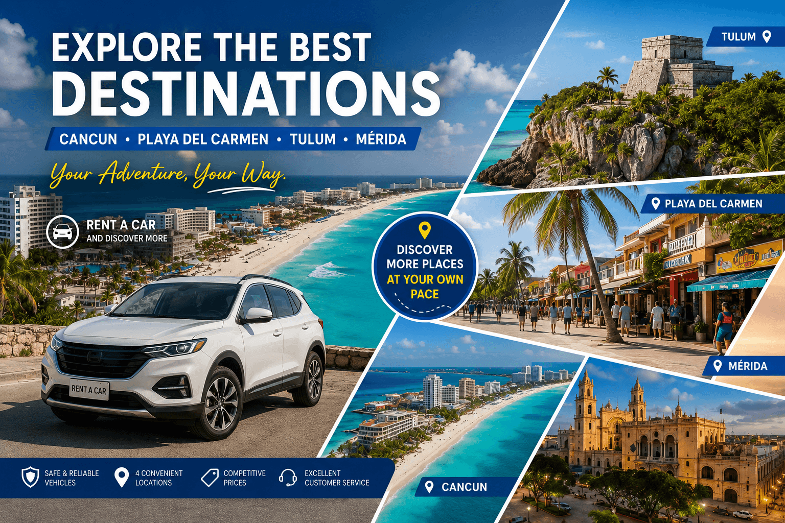 The Ultimate Destination Guide to Cancun, Playa del Carmen, Tulum & Mérida by Rental Car