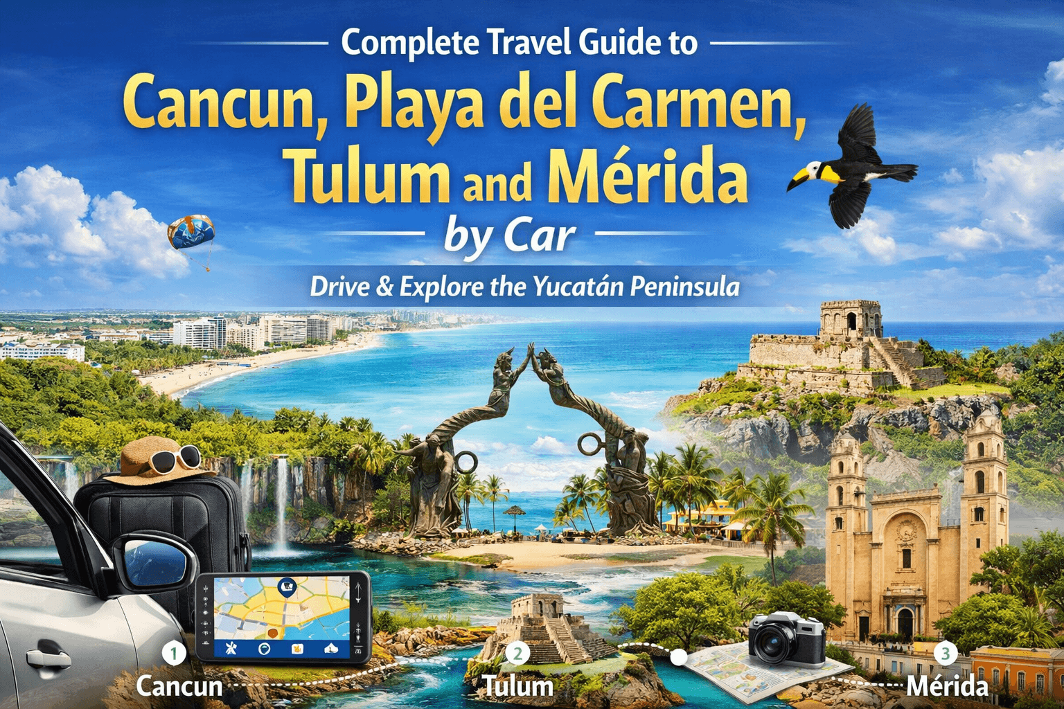Complete Travel Guide to Cancun, Playa del Carmen, Tulum and Mérida by Car