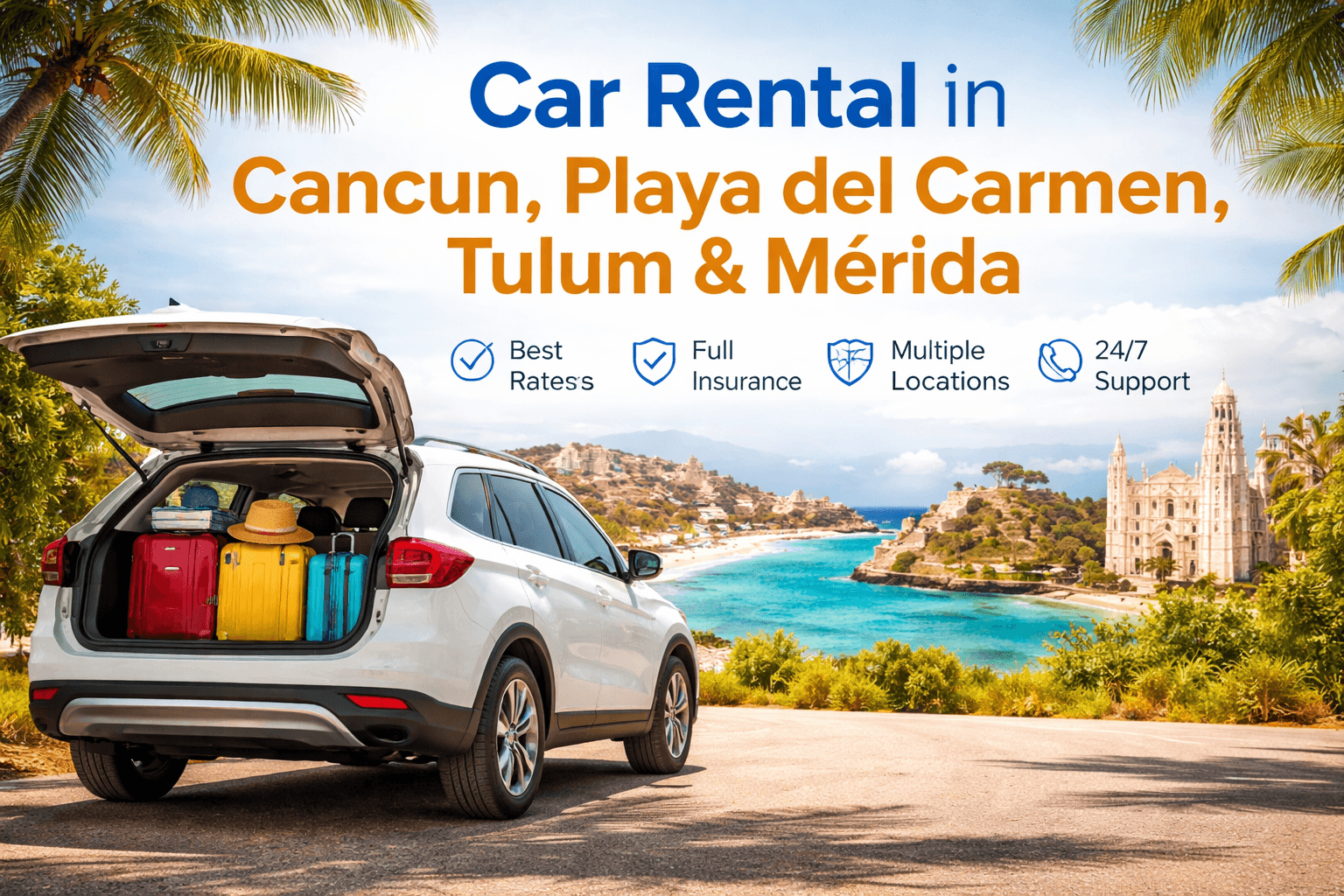 Professional Car Rental Services in Cancun, Playa del Carmen, Tulum & Mérida